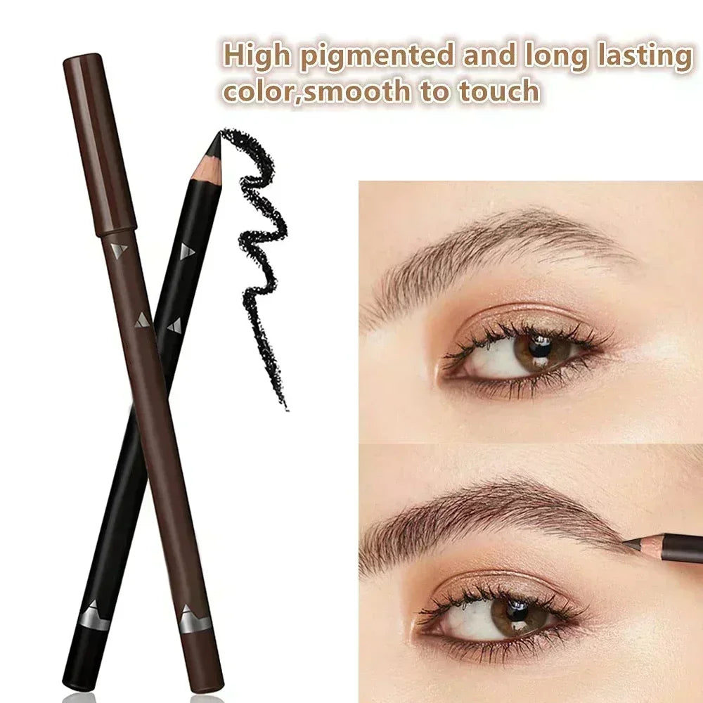 Waterproof Eyebrow Pencil Set 6/12 Pcs – Natural Black & Brown