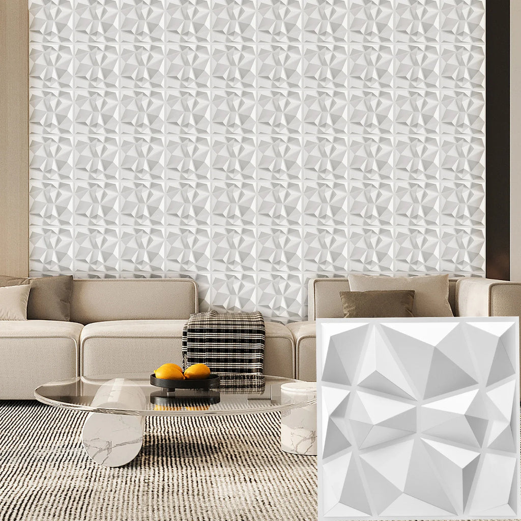 20 3D Diamond Patterned PVC Wall Panel Suitable Indoor Decoration 11