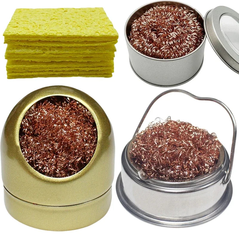 Soldering Iron Tip Cleaner Welding Cleaning Copper Wire Ball Sponge