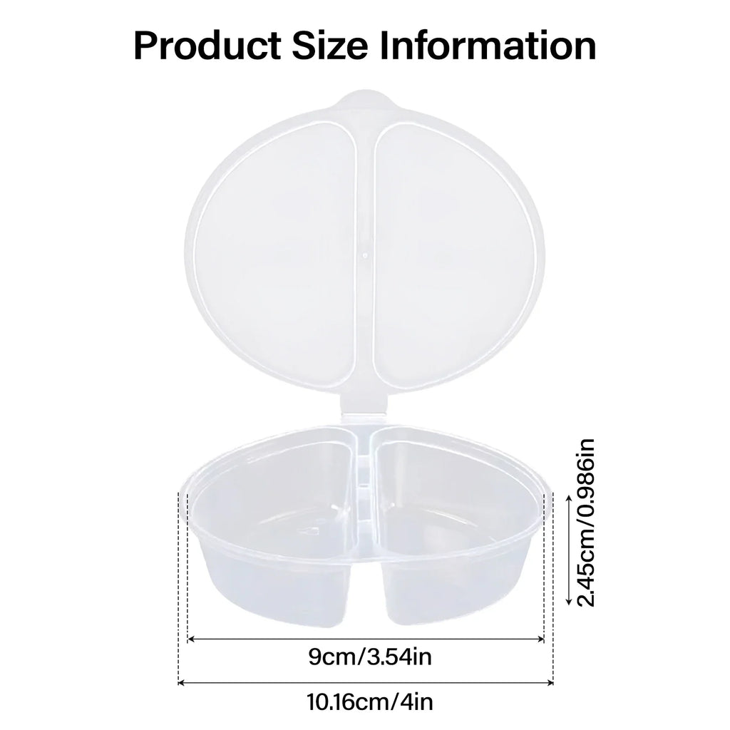 2-Compartment Leak-Proof Snack & Sauce Containers
