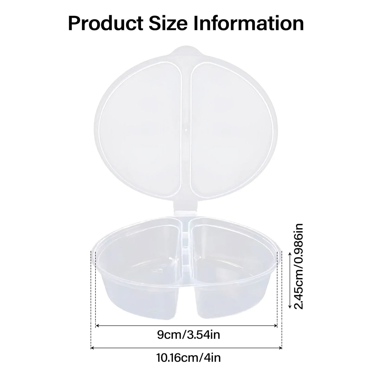 2-Compartment Leak-Proof Snack & Sauce Containers