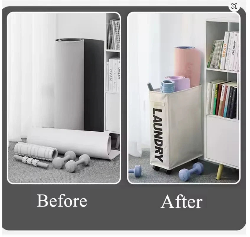 Foldable Laundry Basket Dirty Clothes Storage Box Yoga Sundries