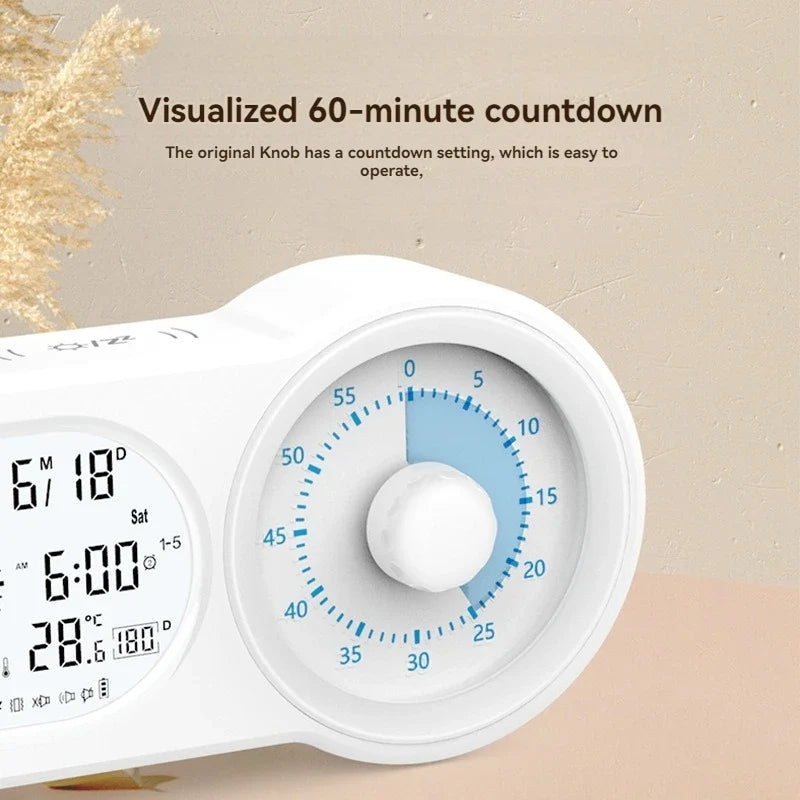 Silent LED Alarm Clock with Temperature Display | Bedside Desk