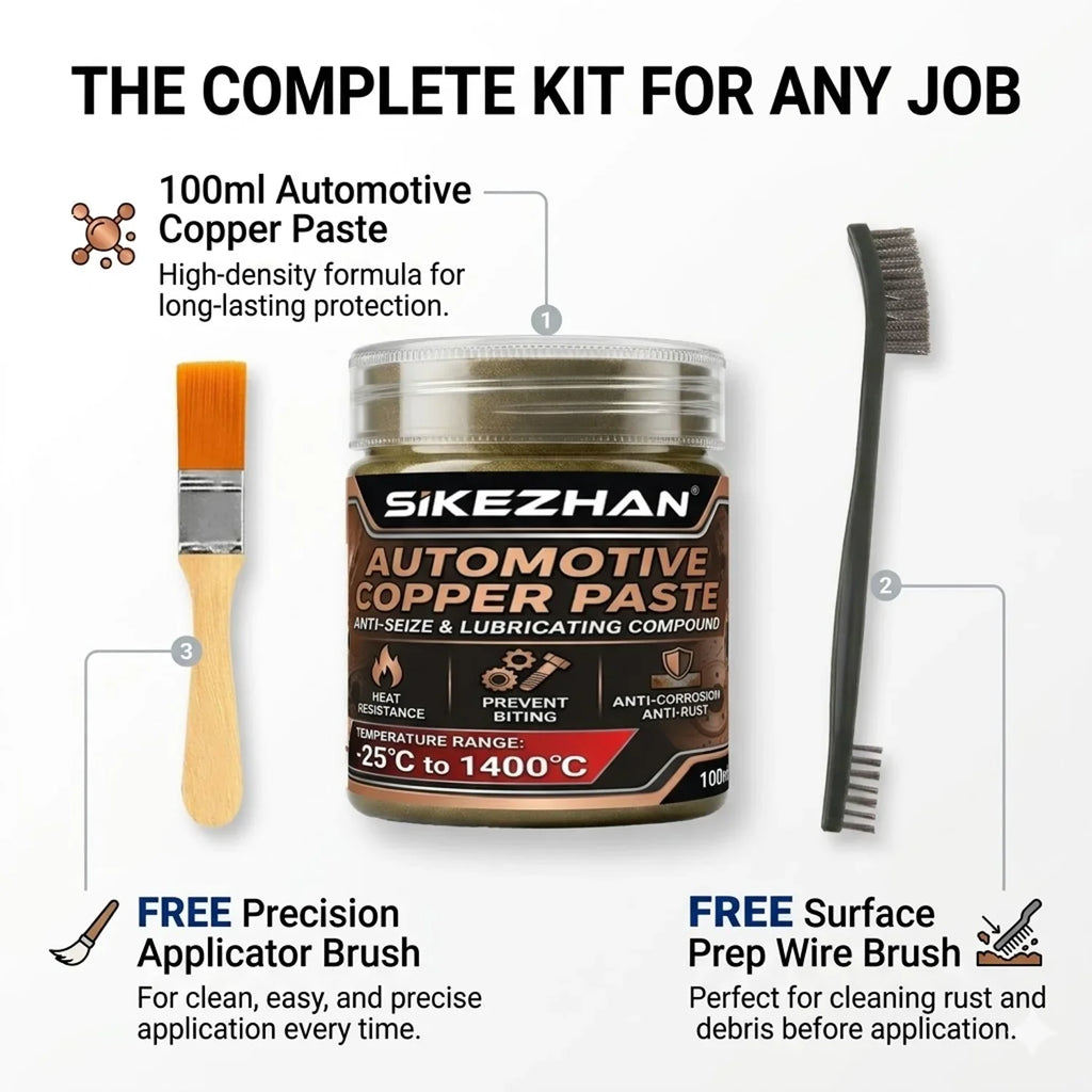 1400°C Copper Anti-Seize Grease Kit – Brakes, Exhaust & Bolts
