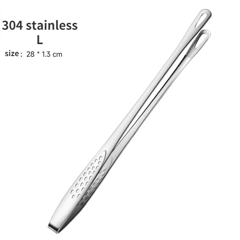 Stainless Steel BBQ Kitchen Tongs | Non-Slip, 3 Sizes