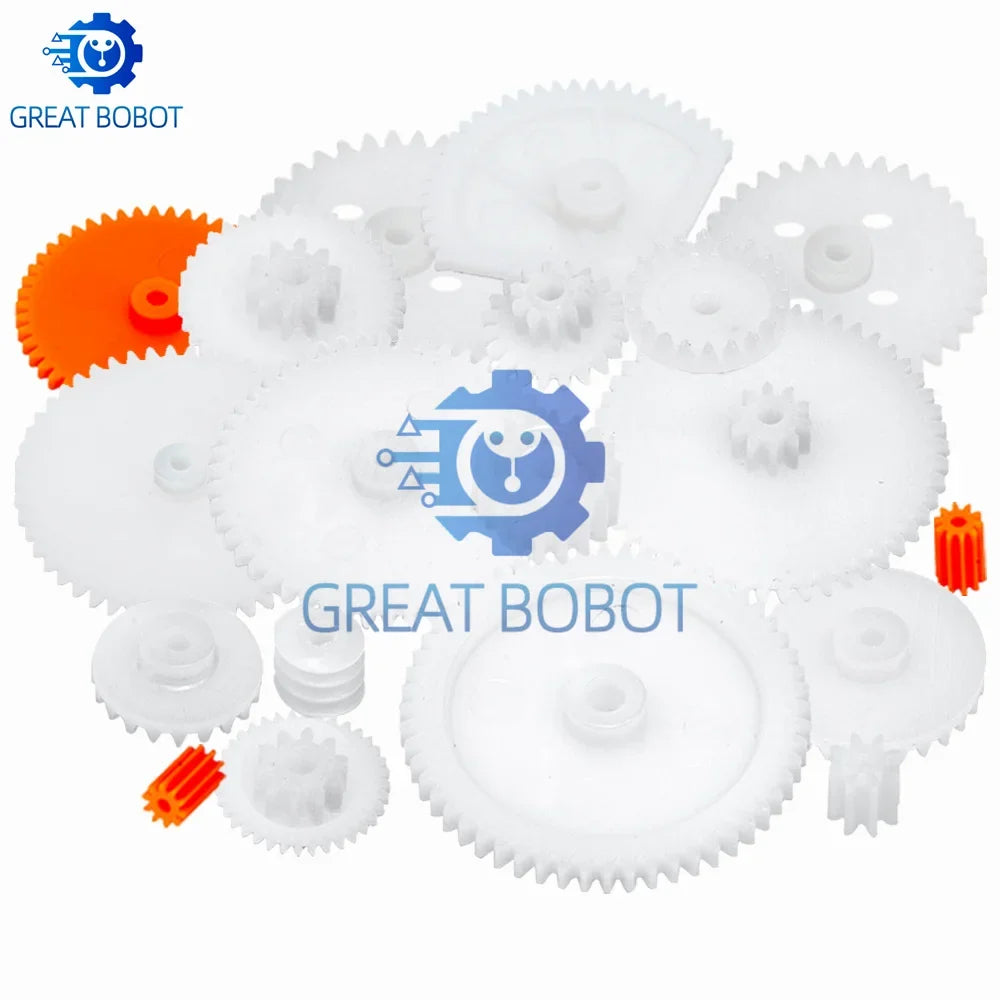 82PCS Toy Car Gear Kit – Motors, Gears, Axles & Belt Sleeves