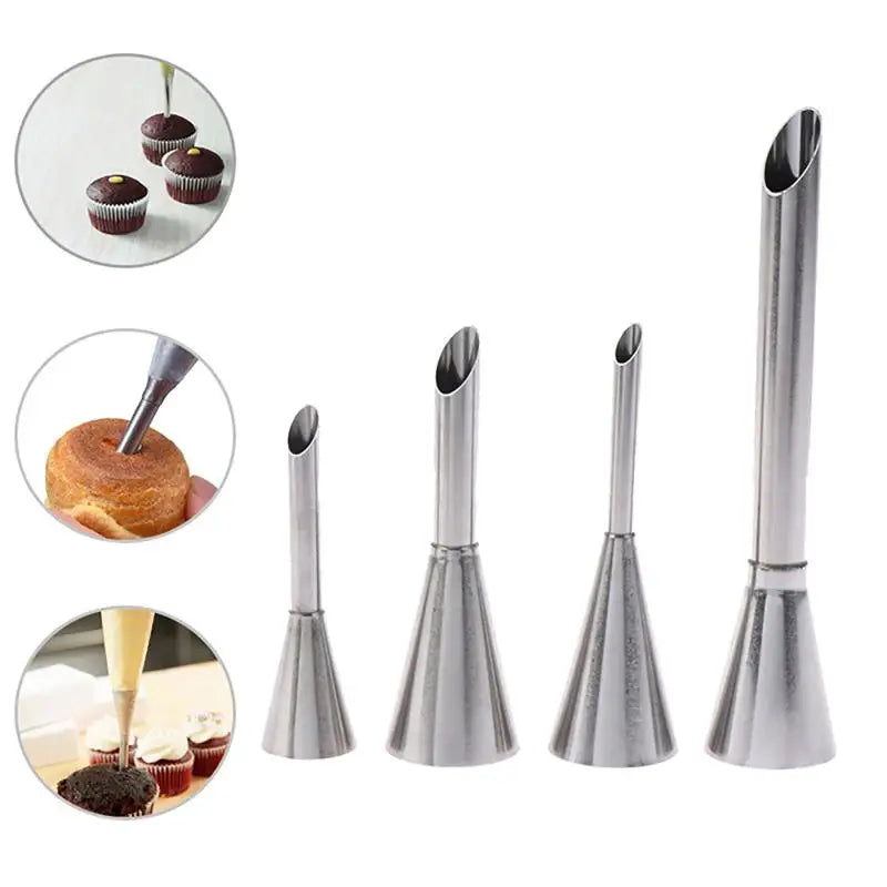 12-Pc Stainless Steel Cake Decorating Piping Tips Set