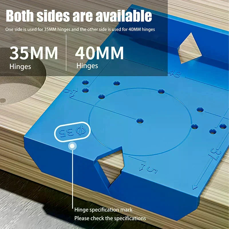2-Pack Cabinet Door Hinge Drilling Locator & Positioning Jig