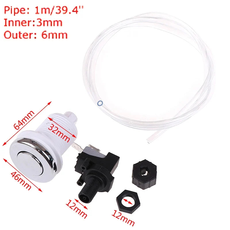 16A Push Air Button Switch Food Waste Disposal Bathtub Massage Chair
