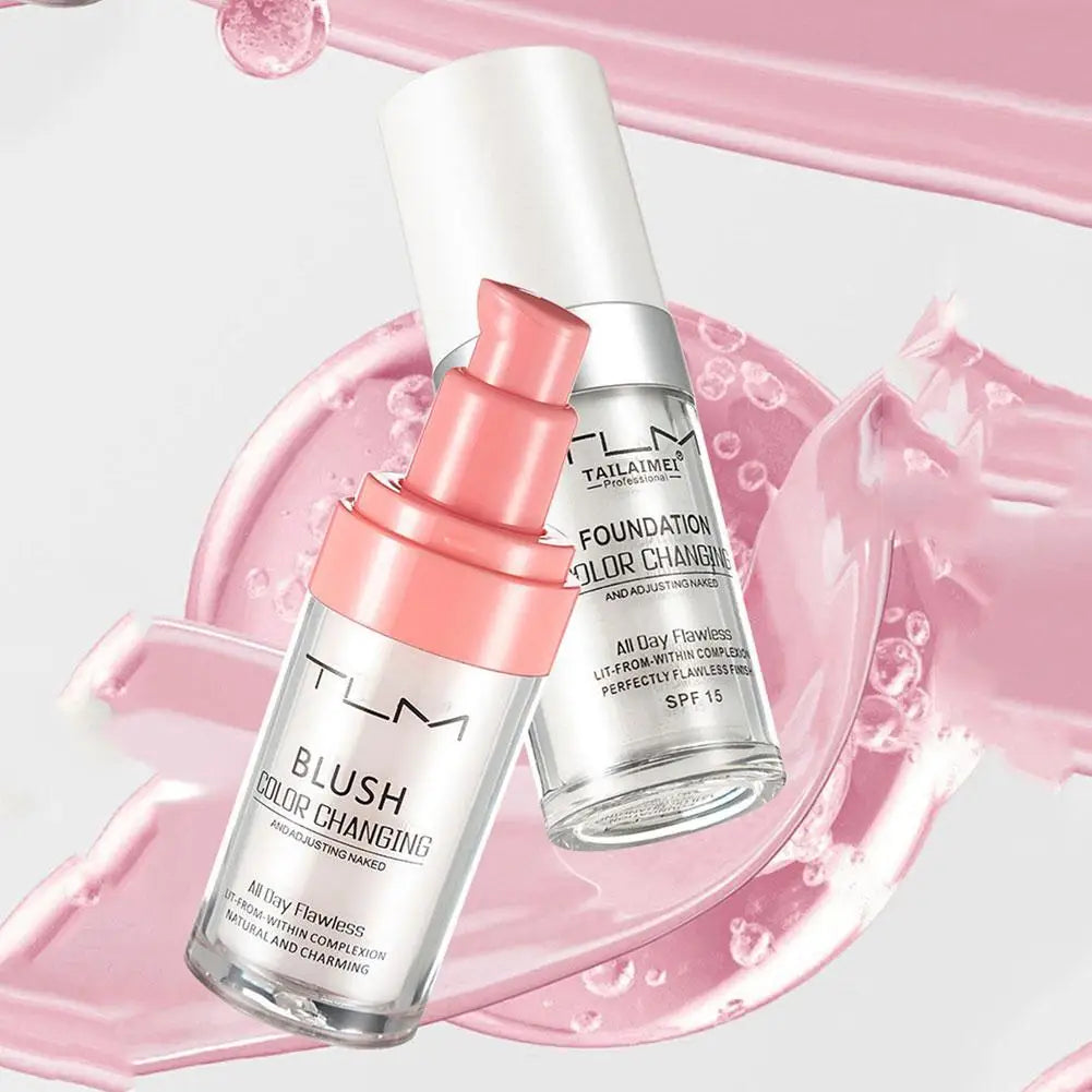Color-Changing Liquid Foundation & Blush – Moisturizing 30ml
