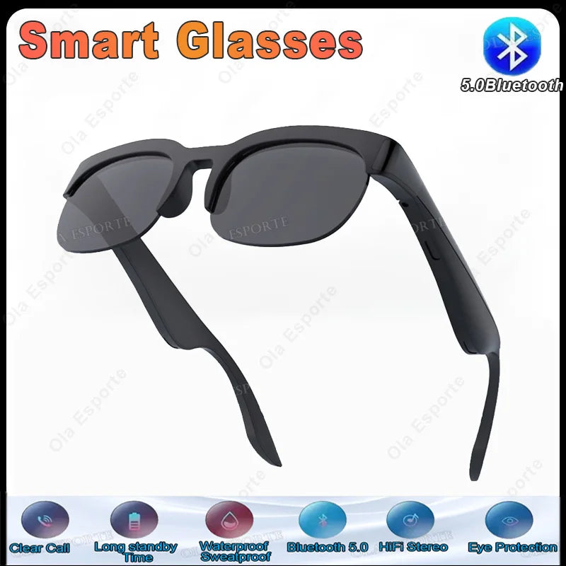2026 Smart Glasses Bluetooth Call Voice Assistant Music Outdoor Sport