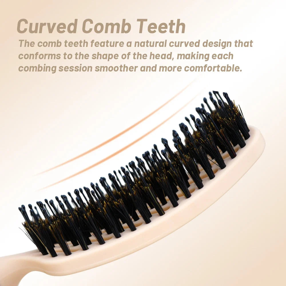 Hog Bristle Anti-Static Air Cushion Comb – Wet & Dry Hair