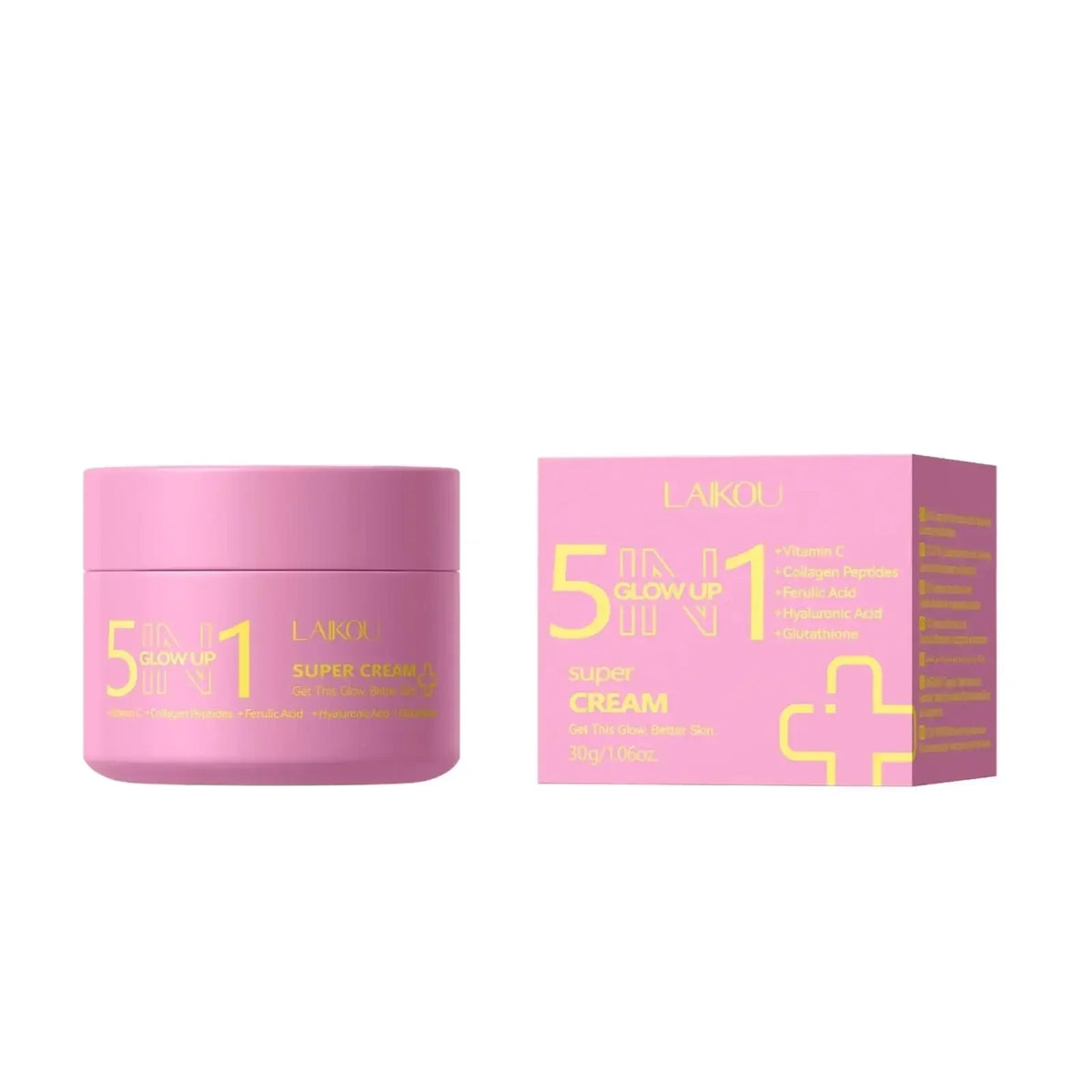 LAIKOU 5-in-1 Glow Face Cream 30g – Hydrating & Brightening