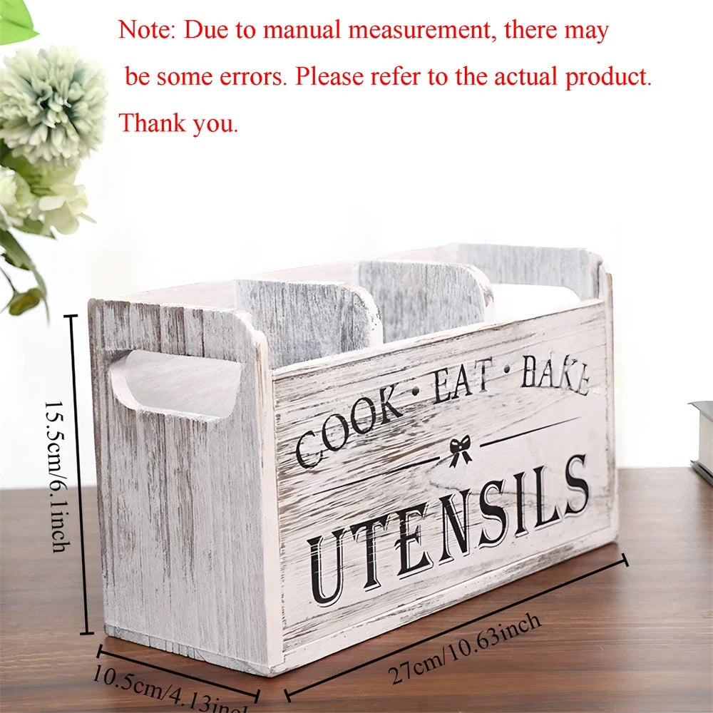 Multi-Compartment Cutlery & Utensil Organizer Storage Box