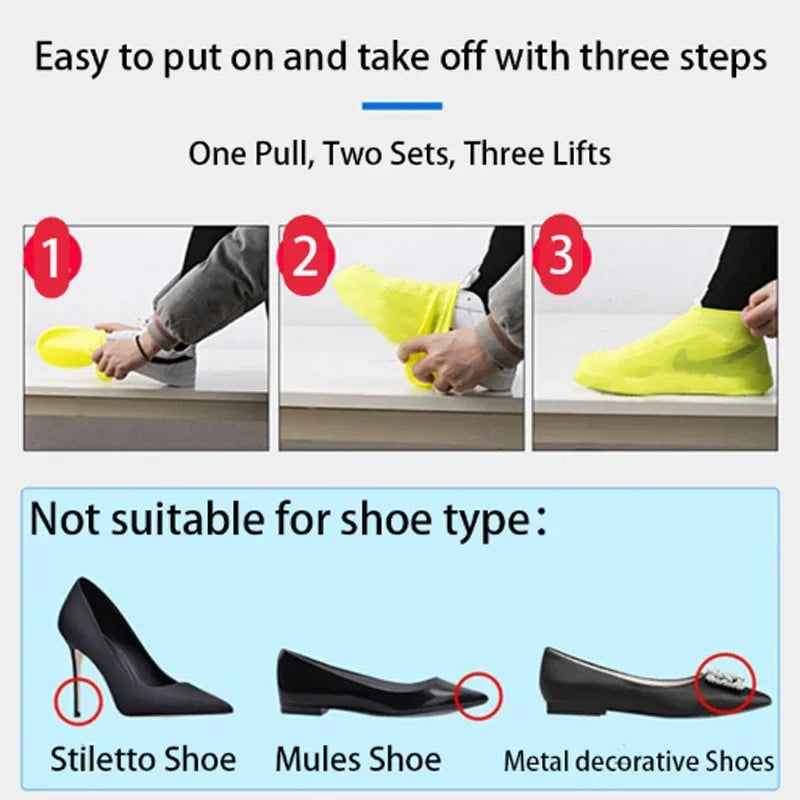 Women's Reusable Waterproof Silicone Shoe Covers | Rain