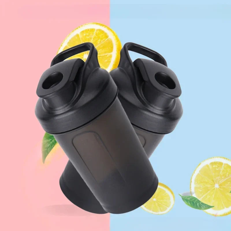 Portable Protein Powder Shaker Bottle Leak Proof Water Gym Outdoor