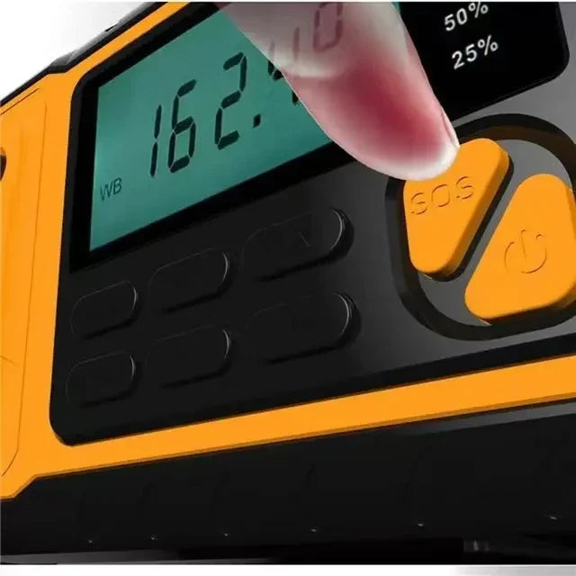 5000mAh Solar Hand Crank Emergency Radio – AM/FM/SW + Flashlight