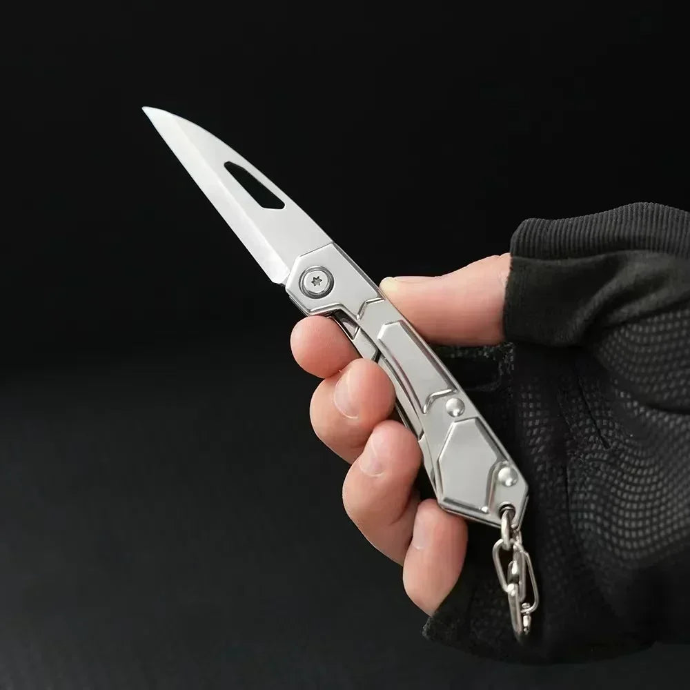 Stainless Steel Folding Pocket Knife – Portable Outdoor Multi-Use