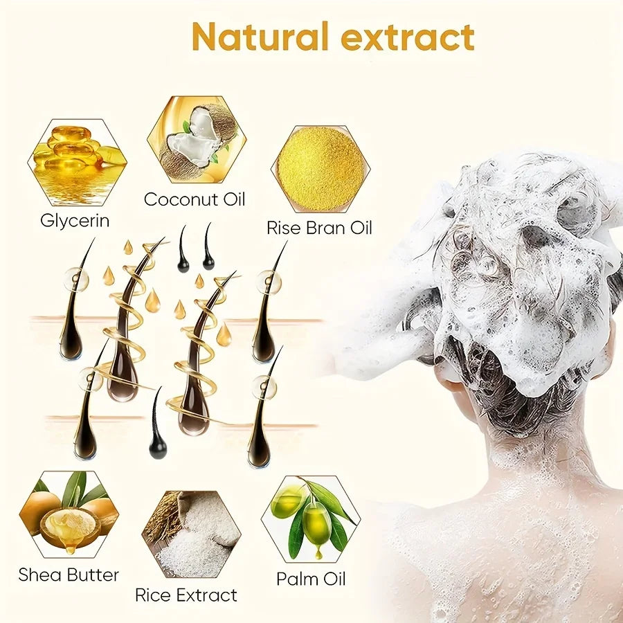 GZE Rice Water Shampoo Bar & Solid Conditioner | All Hair