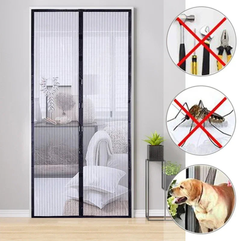 Magnetic Mosquito Net Door Curtain – DIY Self-Adhesive Screen
