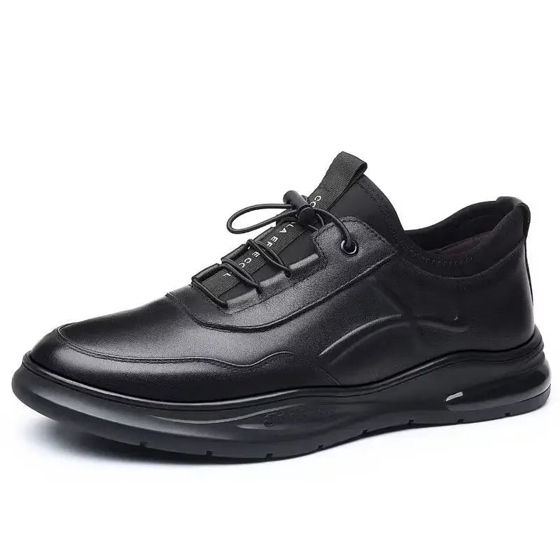 YBQJOO Men's Leather Casual Loafers – Breathable Non-Slip