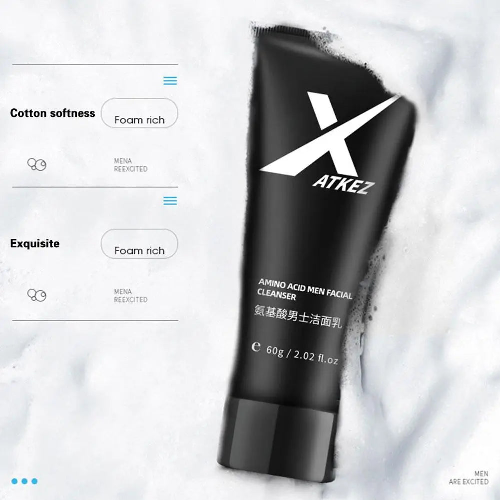 Amino Acid Face Wash for Men – Oily Skin Foaming Cleanser