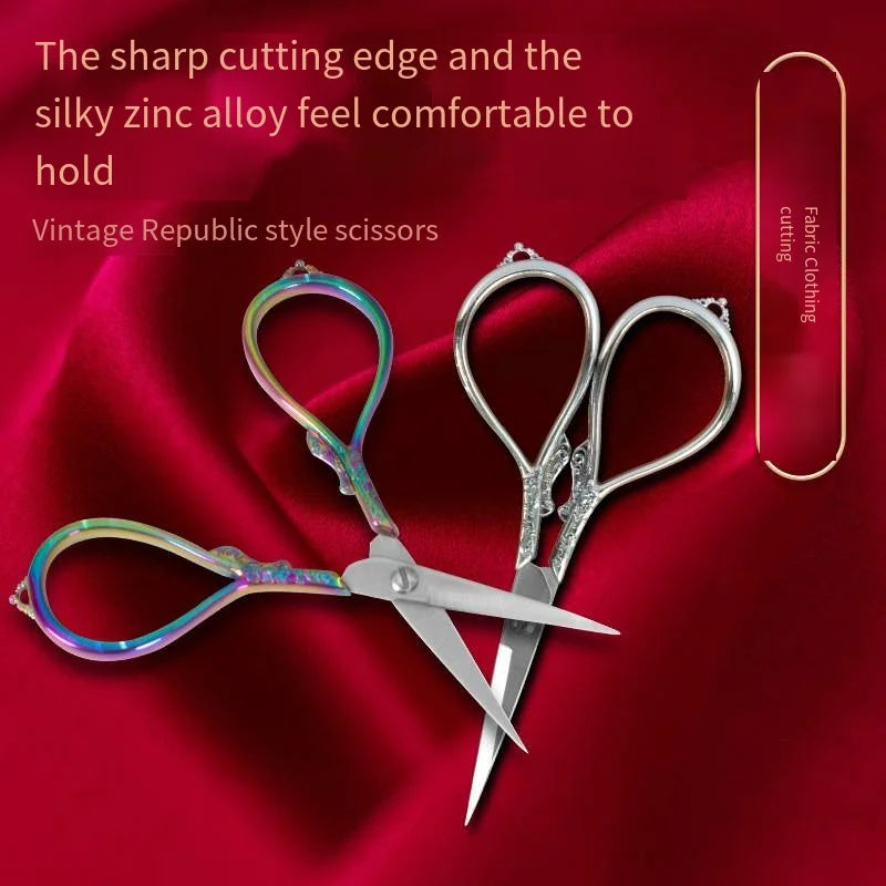 Vintage Stainless Steel Sewing Scissors – Embroidery & Tailor