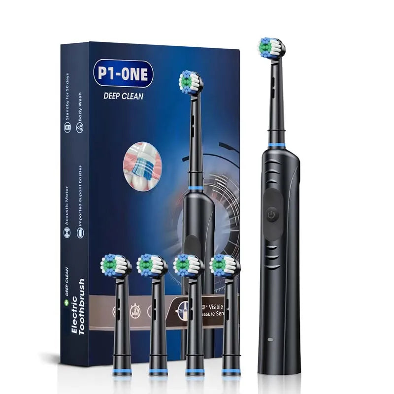 Rotating Electric Toothbrush | 3 Modes, 30-Day Battery & Case