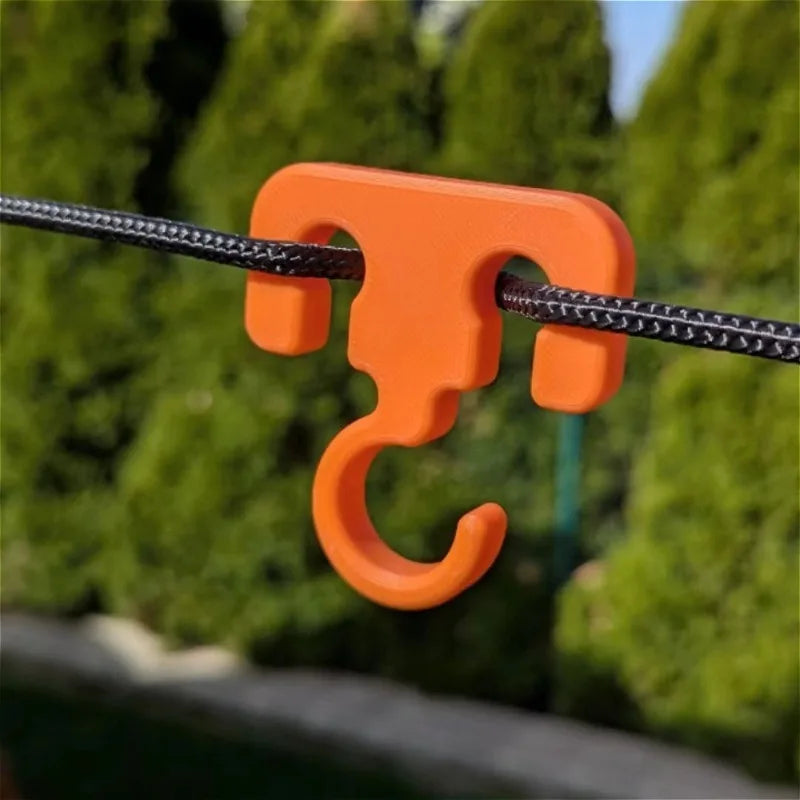 2-Pack Portable Camping Hooks | Multifunctional Clothes Lanyard Hook