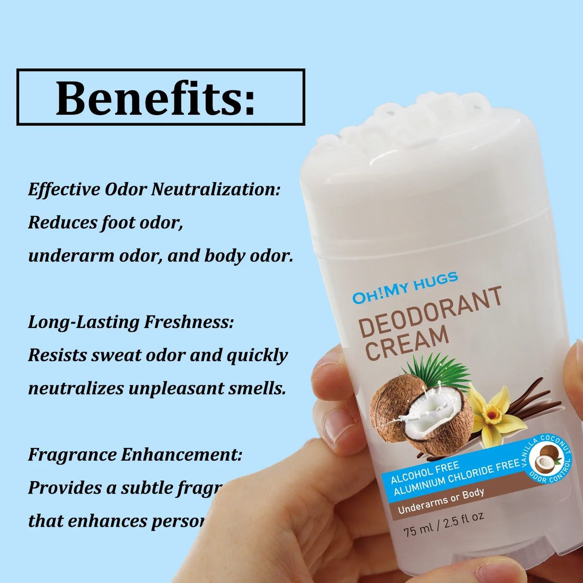 YURHERSU Coconut Deodorant Cream – Fresh, Unisex, CPNP