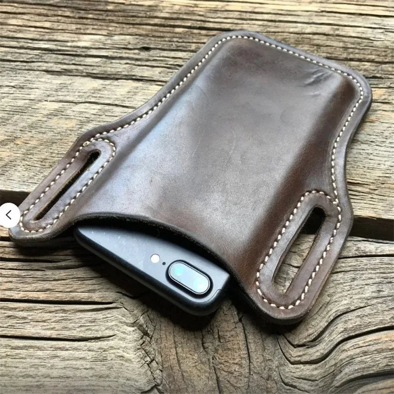 PU Leather Phone Belt Bag – Sports Waist Pack for Outdoors
