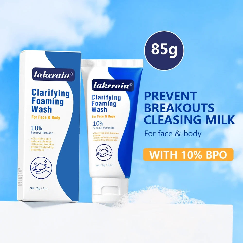 10% Benzoyl Peroxide Foaming Wash – Face & Body Cleanser