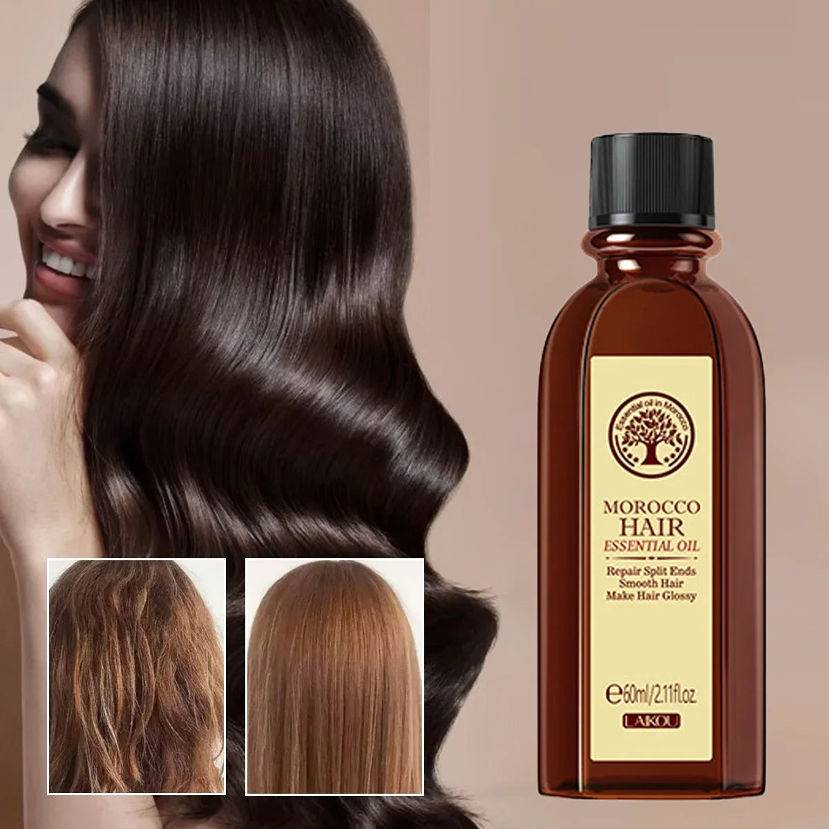Laikou Argan Hair Oil – Repair, Nourish & Control Frizz 60ml
