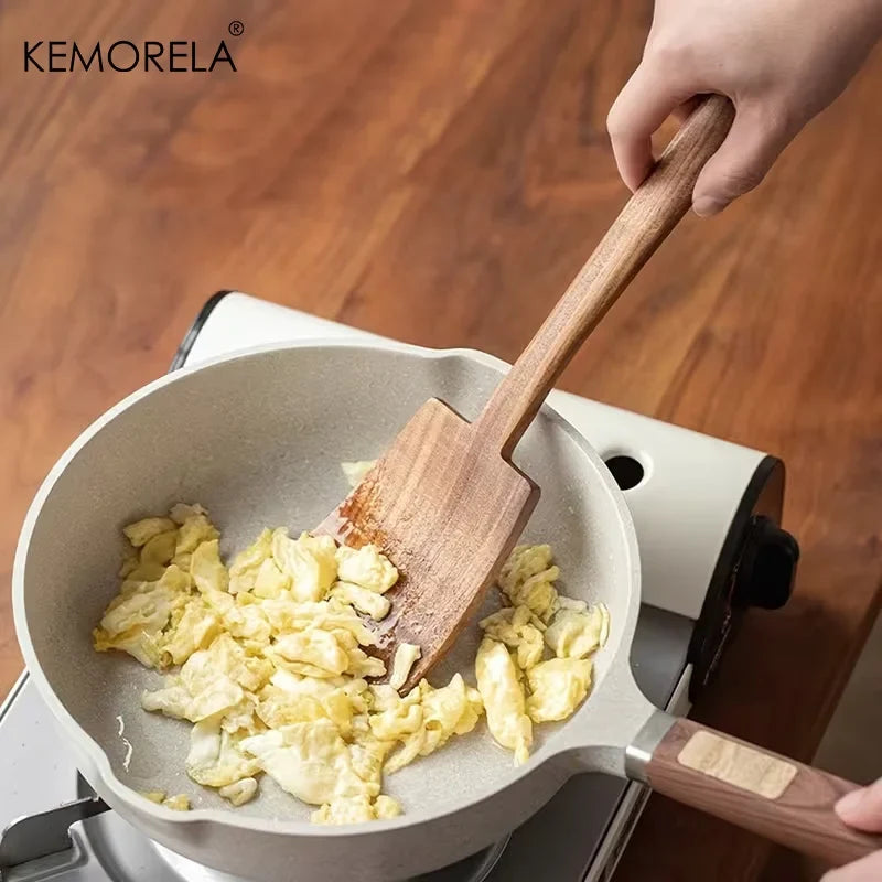 Acacia Wood Spatula for Non-Stick Pans | KEMORELA 1-2 Piece Set