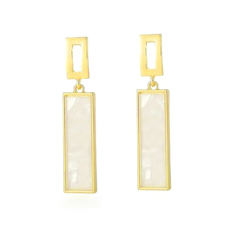 Huitan Geometric Drop Earrings – Women's Trendy Fashion Jewelry
