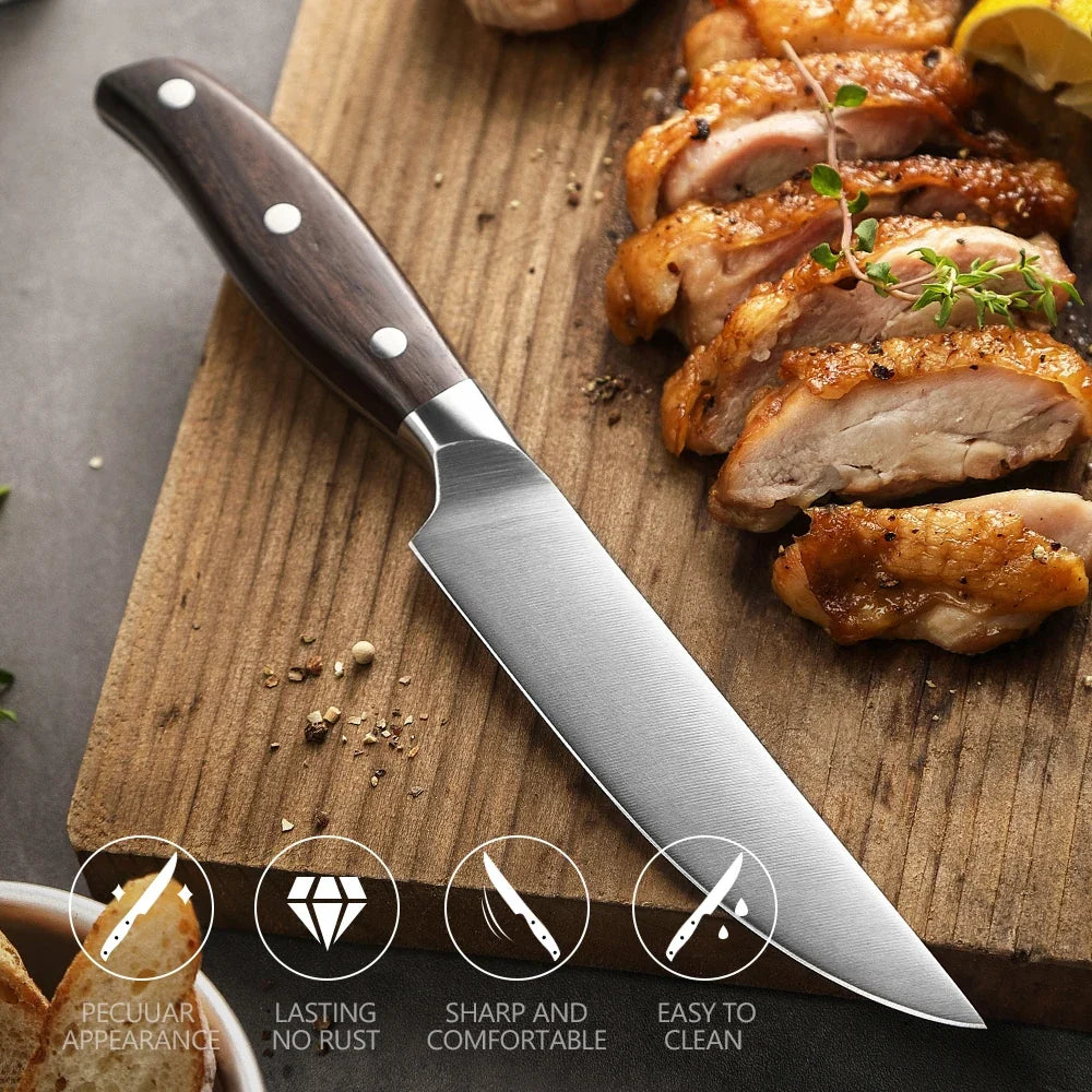 XINZUO 4-Pc Steak Knife Set | German Steel & Sandalwood Handles