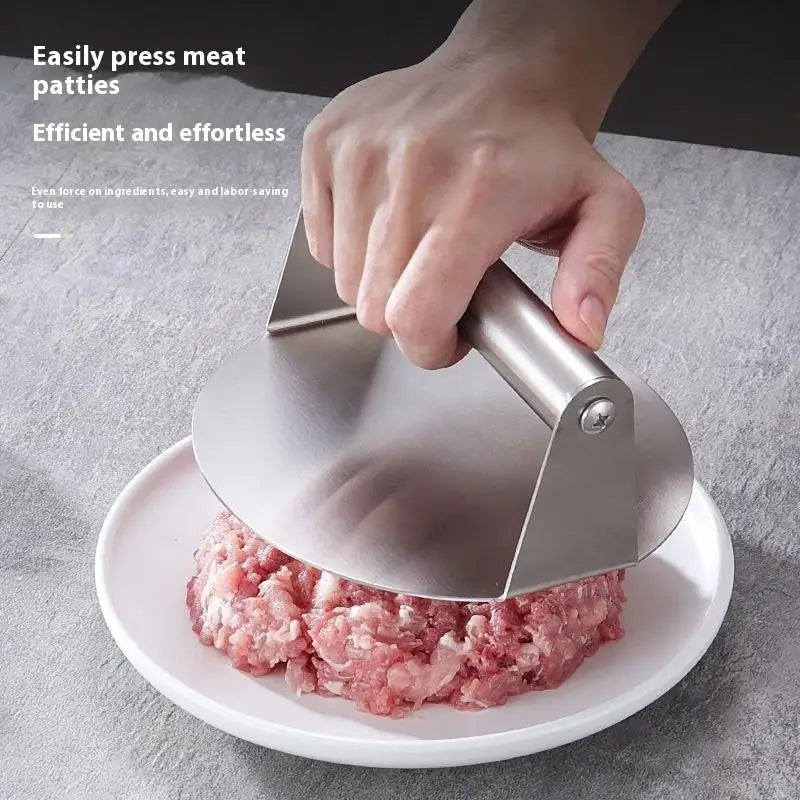 Stainless Steel Smash Burger Press – Round Patty Mold