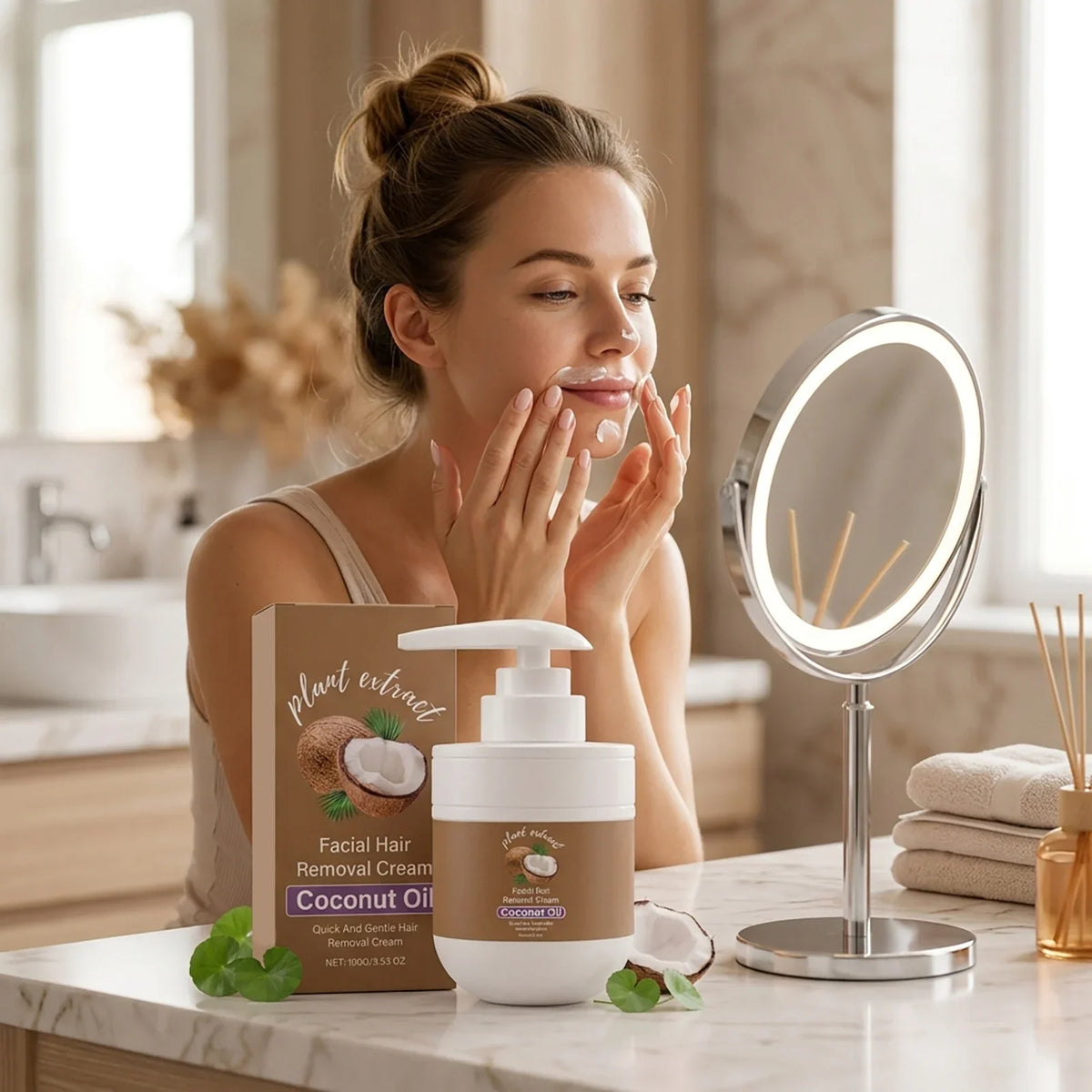 Coconut Hair Removal Cream – Gentle, Moisturizing & Smoothing