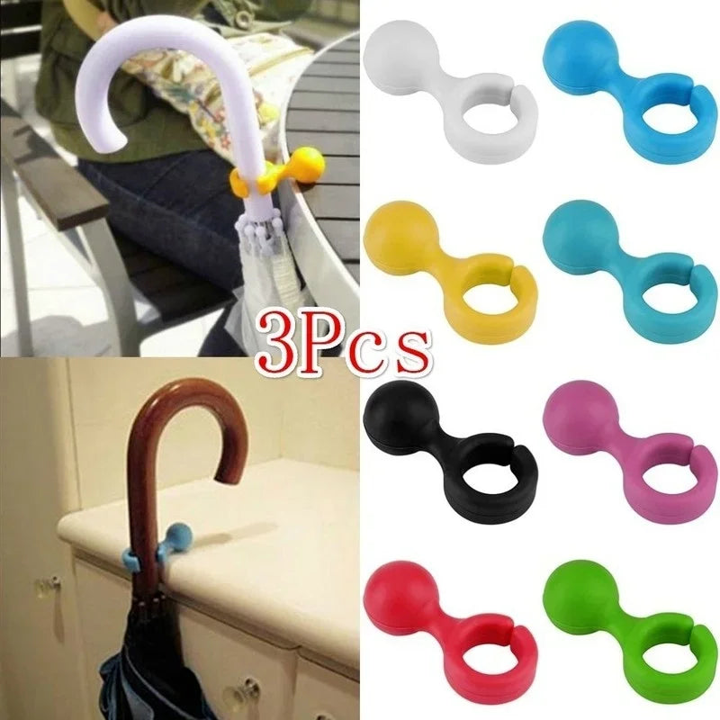 3-Pack Colorful Umbrella Hook Holder Bracket & Storage Rack