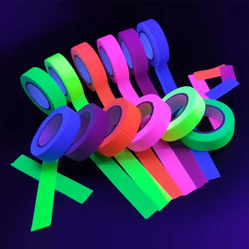 UV Fluorescent Cloth Tape 1.5cm x 5m – Matte, No Residue