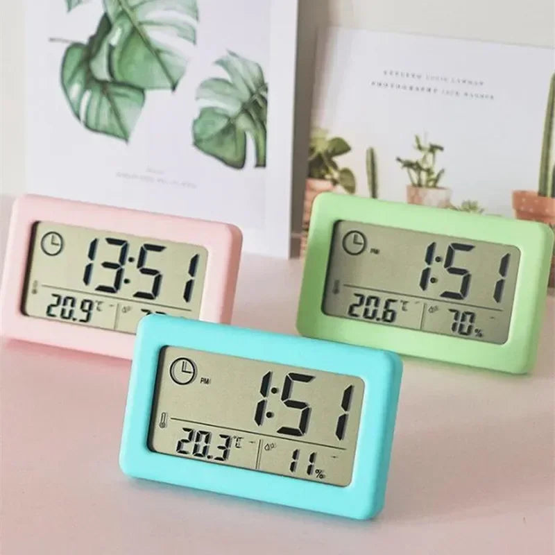 Digital LED Desk Clock Thermometer & Hygrometer | 12/24 Hour