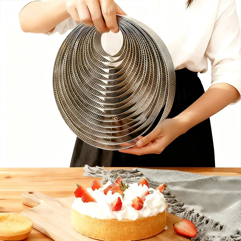 Stainless Steel Perforated Tart Mold – Circular Baking Ring