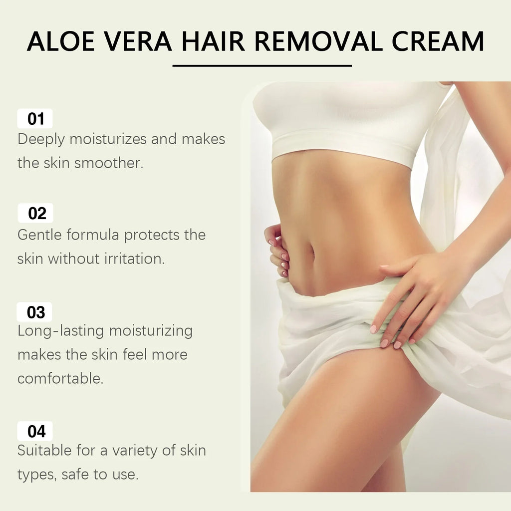 OceAura Aloe Vera Hair Removal Cream | Full Body Depilatory