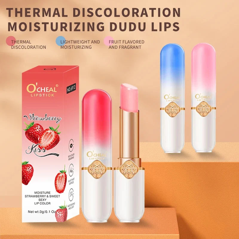 OCHEAL Changing Lipstick Fruit Lip Balm Moisturizing Waterproof Long