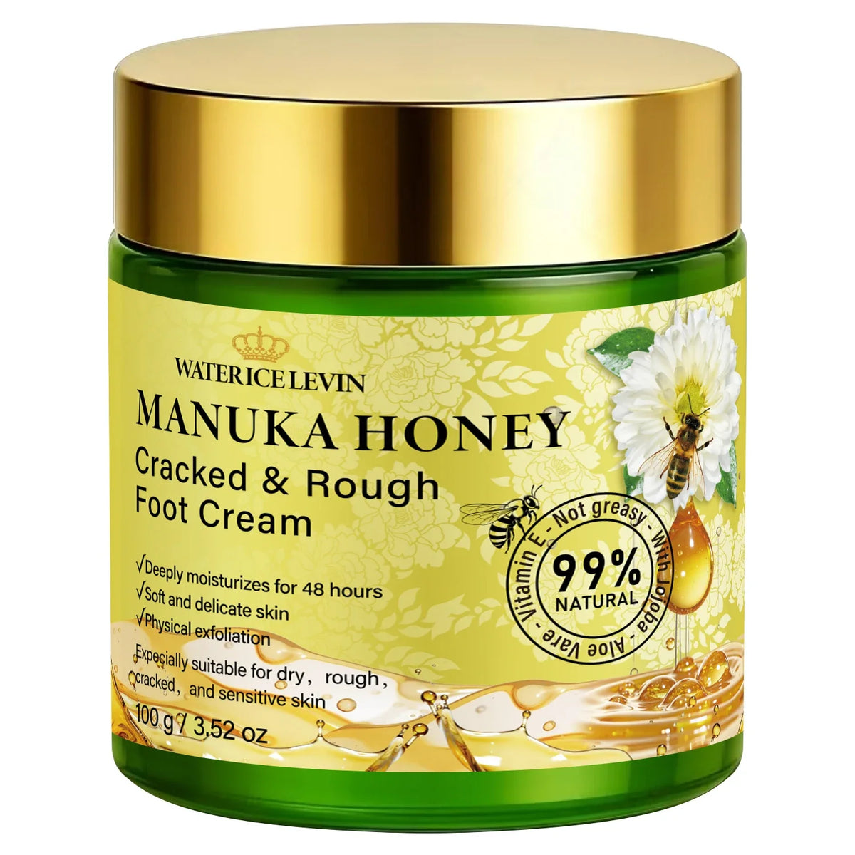 Manuka Honey Foot Cream – Hydrating & Softening Dry Skin