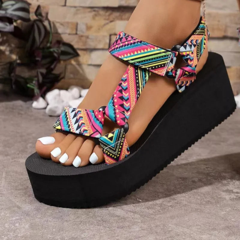 Women's Wedge Platform Sandals – Open Toe Summer Beach