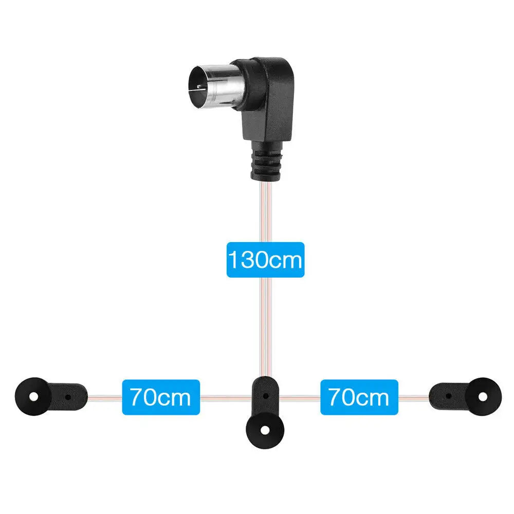 FM Dipole Antenna 75 Ohm F-Type – Indoor Stereo Radio Aerial