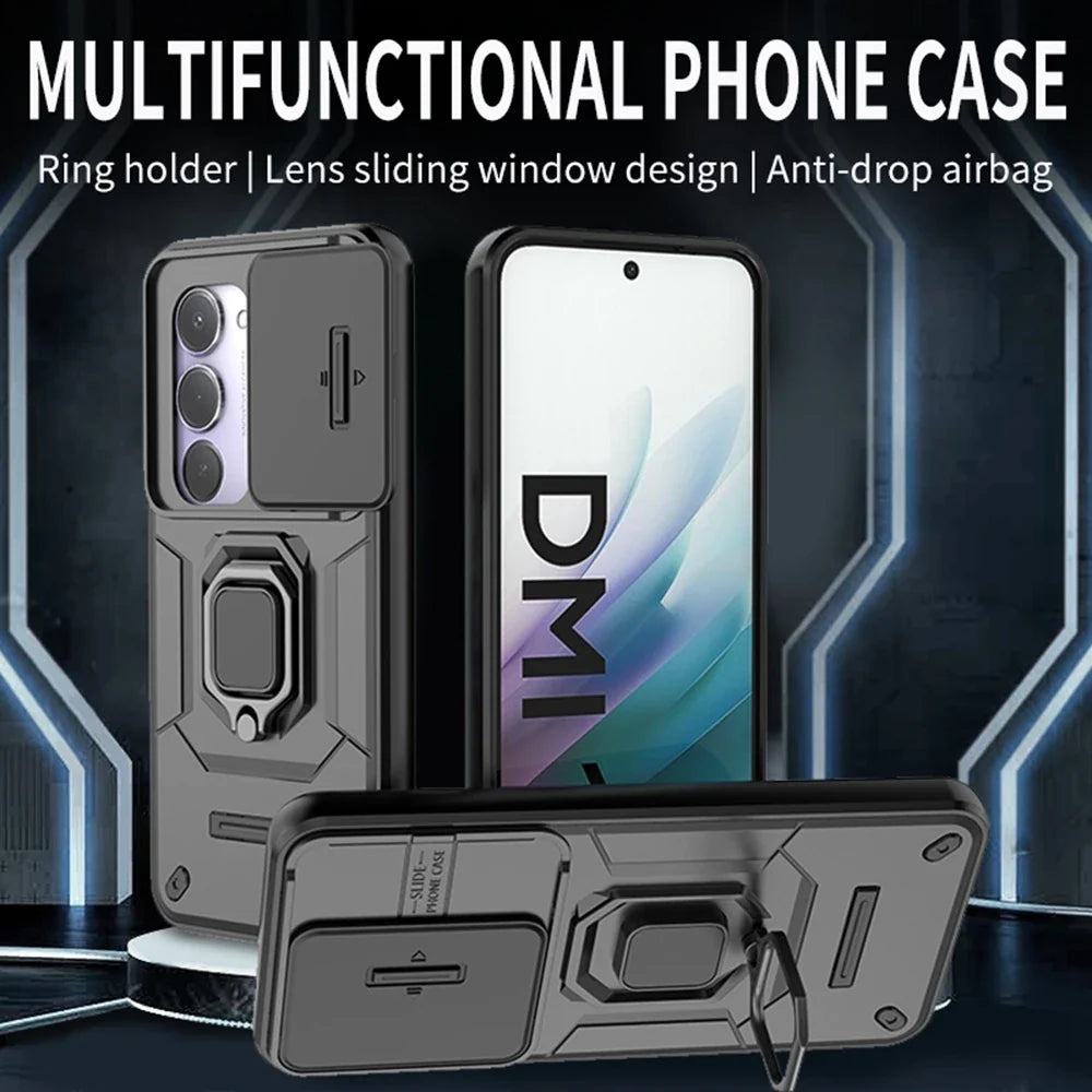 Xiaomi Redmi 15 4G Case | Slide Camera & Magnetic Ring Armor