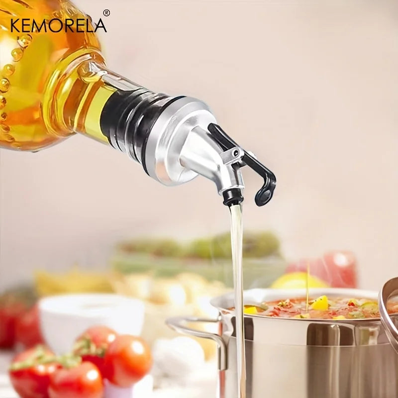 KEMORELA Glass Olive Oil Decanter – Leak-Proof Pouring Spout