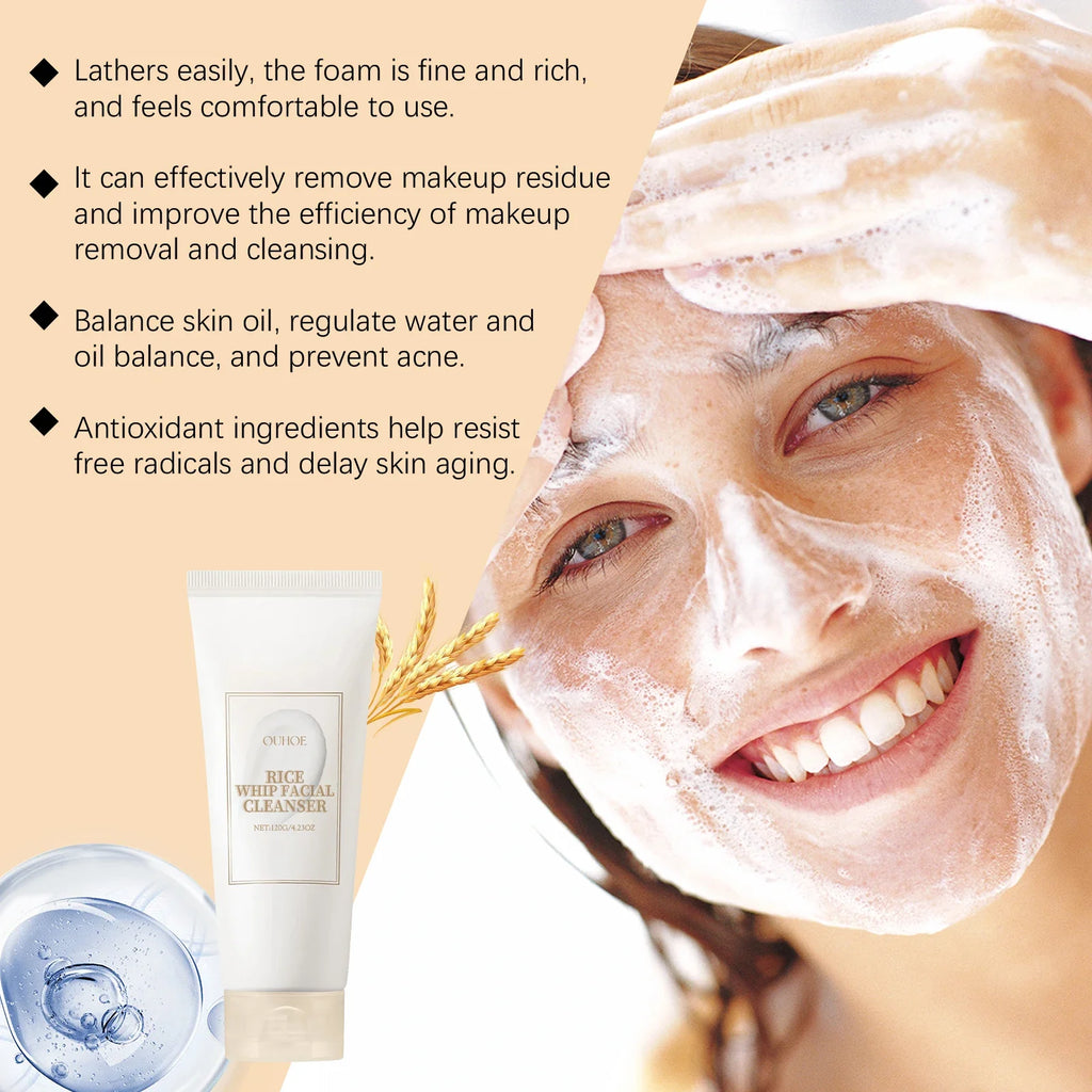Rice Extract Face Wash – Oil Control, Pore Cleansing & Glow